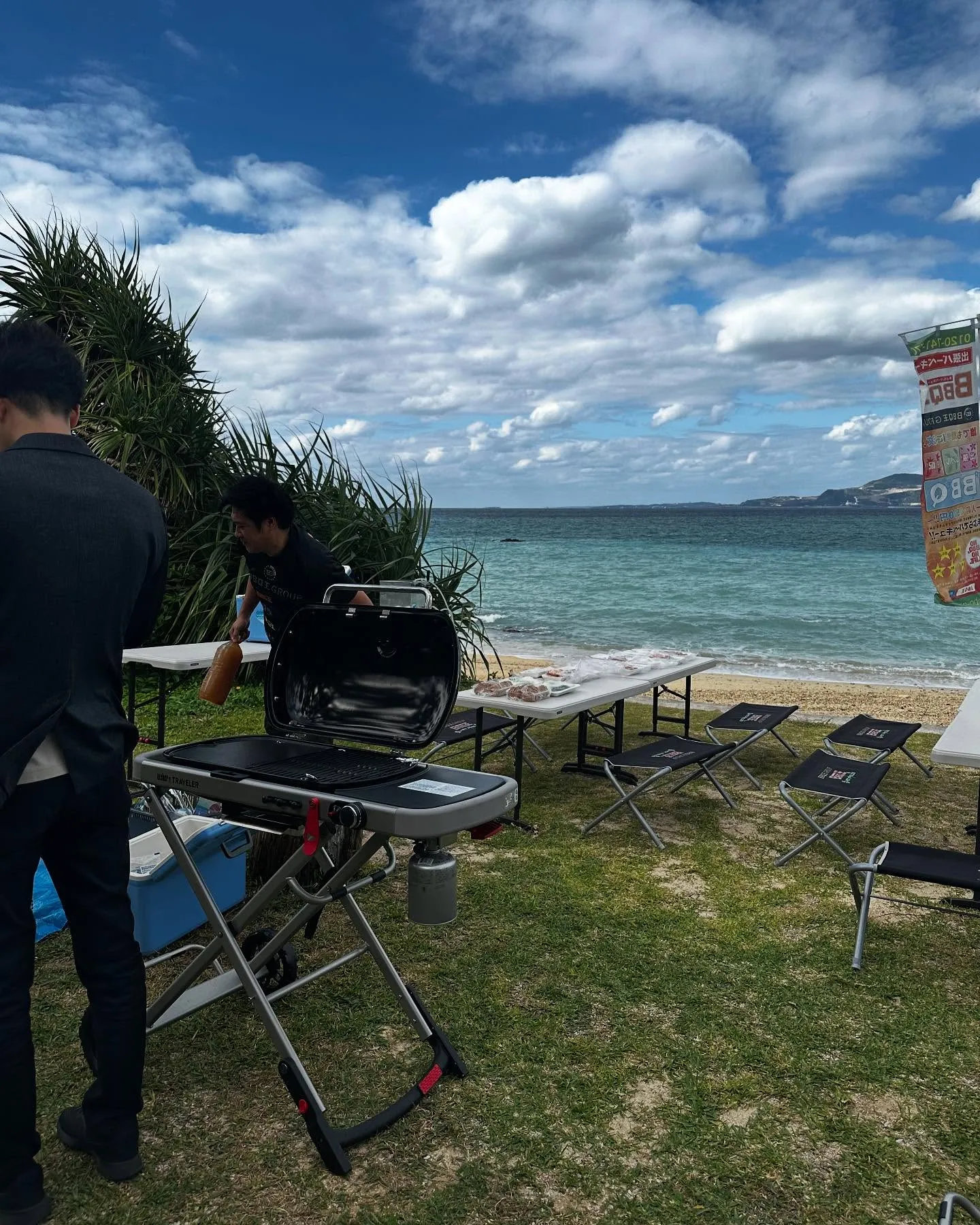 海辺でバーベキュー🍖といえば沖縄の名物✨