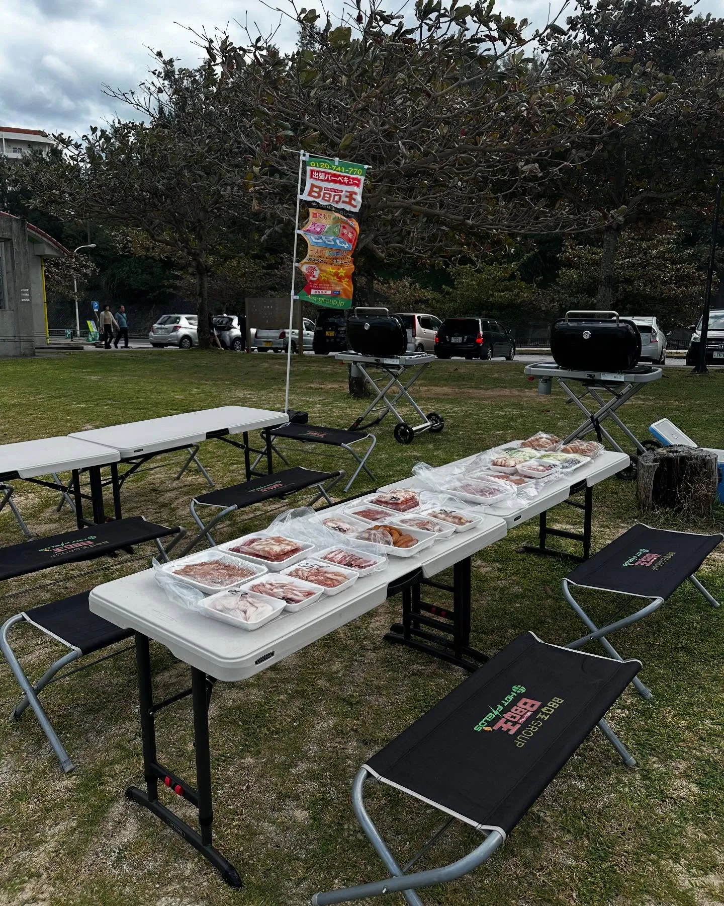 海辺でバーベキュー🍖といえば沖縄の名物✨